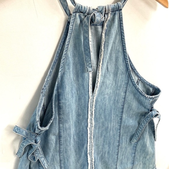 (A8) NEW Free People Isabella Denim Tunic dress $128, Size Small, Blue, NWOT - Picture 11 of 12